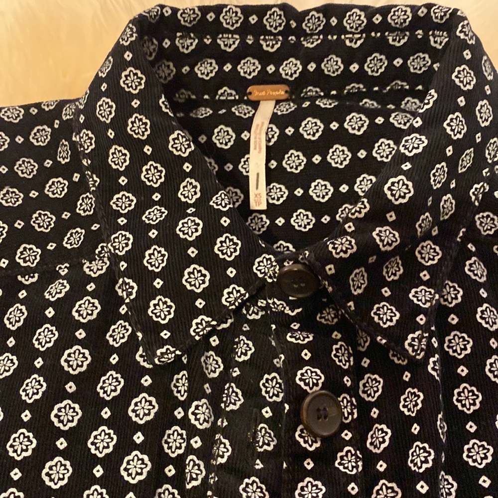 FREE People Corduroy Long Sleeve Shirt
